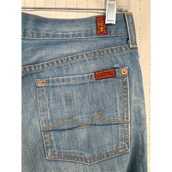 7 for All Mankind Womens Jeans Sz 29 Bootcut Blue Denim Classic Medium Wash - Picture 5 of 13